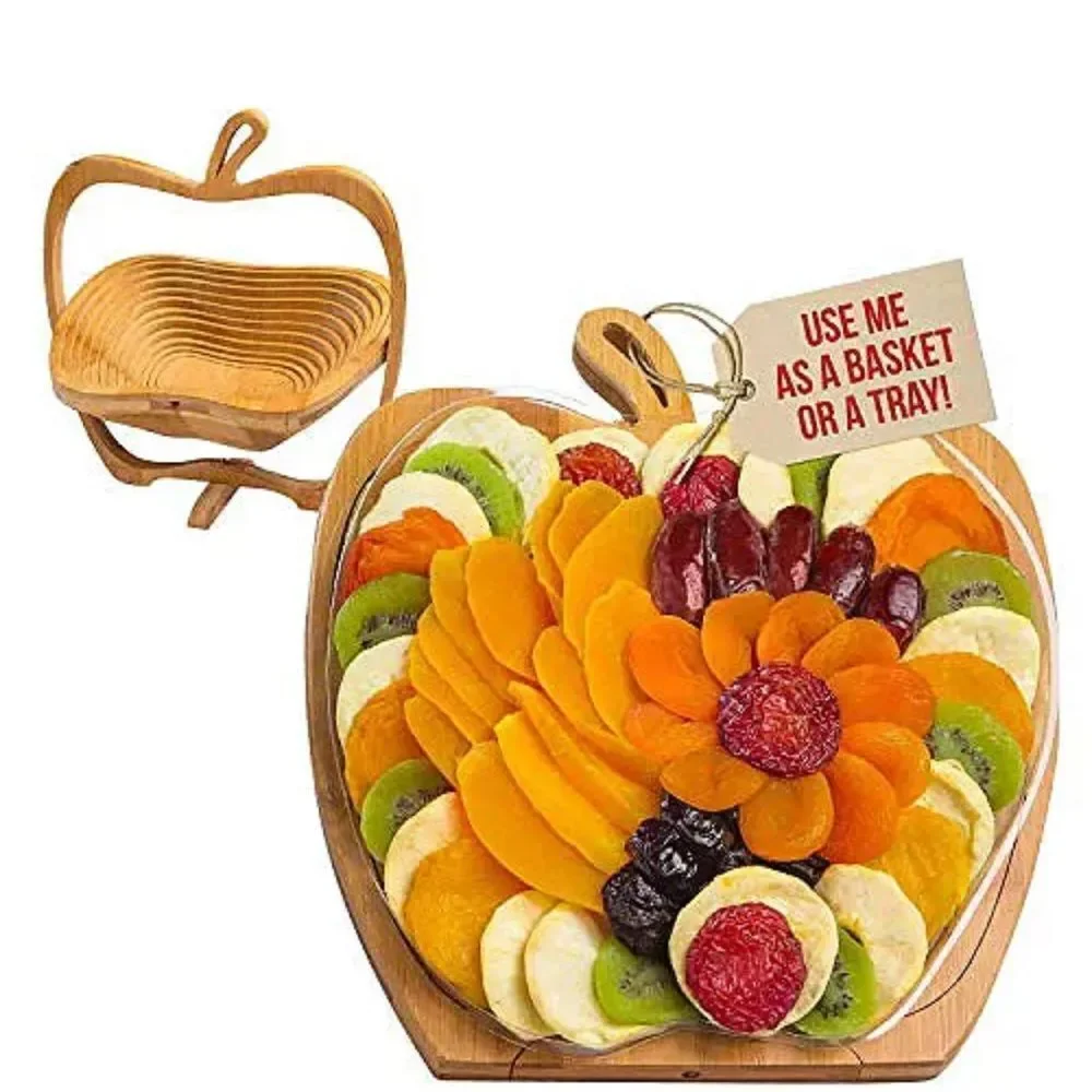 Bonnie & Pop Natural Bamboo Apple-Shaped Basket/Tray